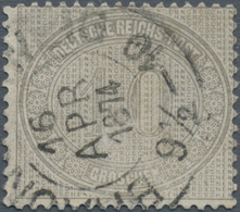 Deutsches Reich - Brustschild: 1872, Innendienstmarke 10 Gr. Gelbgrau Mit Zweikreisstempel "BRAUNSCH - Ongebruikt