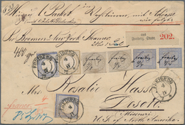 Deutsches Reich - Brustschild: 1872, ÜBERSEE-PAKET Mit Mischfrankatur Innendienstmarken NDP/Dt.Reich - Ongebruikt