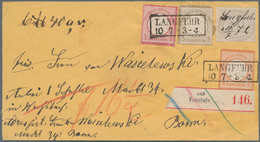 Deutsches Reich - Brustschild: 1872, Innendienstmarke 10 Gr. Grau Mit Alleiniger Handschriftlicher E - Ongebruikt