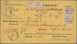 Deutsches Reich - Brustschild: 1874, PAKET NACH MAILAND: Innendienstmarke 10 Gr. Grau (2) Mit Handsc - Ongebruikt