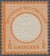 Deutsches Reich - Brustschild: 1872, Freimarke 1/2 Groschen Orange Mit Kleinem Brustschild, Sauber U - Ongebruikt