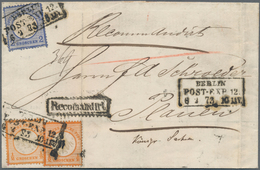 Deutsches Reich - Brustschild: 1872, Kleiner/Großer Schild Je Einmal ½ Groschen Orange + 2 Gr. Auf E - Unused Stamps