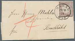 Deutsches Reich - Brustschild: 1874, 1/4 Gr. Großer Schild Lebhaftgraupurpur, Marke Mit Schwacher Pr - Ongebruikt