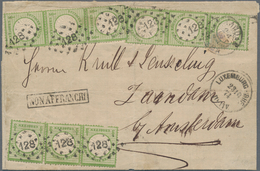 Deutsches Reich - Brustschild: 1874, EINHEITEN-MEHRFACHFRANKATUR Mit FREMDENTWERTUNG: Großer Schild - Ongebruikt