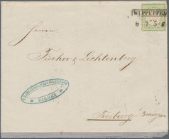 Deutsches Reich - Brustschild: 1872 Kl. Schild 1/3 Gr Grün Auf Brief Mit Aptiertem Preussen-Ra2 "WUP - Ongebruikt
