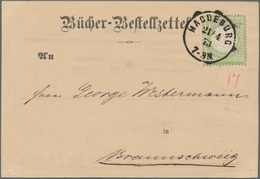 Deutsches Reich - Brustschild: 1872, Großer Schild 1/3 Gr. Hellgrün Auf Vordruck-Bücherzettel Mit K1 - Neufs