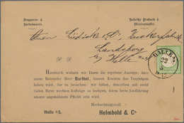 Deutsches Reich - Brustschild: 1872, Großer Schild 1/3 Gr. Hellgrün Auf Vordruck-Vertreterkarte Mit - Ongebruikt