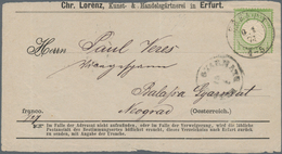 Deutsches Reich - Brustschild: 1872 Großer Schild ½ Gr Grün Auf Vordruck-Drucksachen-Vorderseite "Ch - Unused Stamps