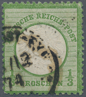 Deutsches Reich - Brustschild: 1872, Großer Schild 1/3 Gr. In B-Farbe Dunkelgrün Mit Doppelprägung D - Ungebraucht