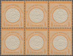 Deutsches Reich - Brustschild: 1872, Großer Schild ½ Gr. Orange, Farbfrischer, Gut Gezähnter, Gepräg - Ongebruikt