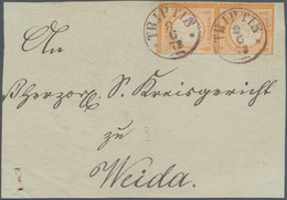 Deutsches Reich - Brustschild: 1872, Briefteil Mit Gr. Schild 2x½ Gr. Und ROTBRAUNEM Taxis-K1 "TRIPT - Unused Stamps