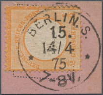 Deutsches Reich - Brustschild: 1872, Großer Schild ½ Gr. Orange Mit Sehr Seltenem Frühem Norm-K1 "BE - Ongebruikt