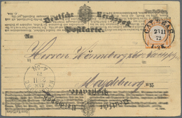 Deutsches Reich - Brustschild: 1872, Großer Schild ½ Gr. Orange Auf Reichspostkarten-Formular Mit DR - Neufs