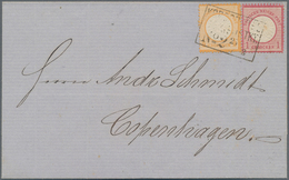 Deutsches Reich - Brustschild: 1872 Brief ½Gr.+1Gr. Mit DÄNISCHEM SCHIFFPOST-Ra3 "KORSOR KIEL DPSK P - Neufs