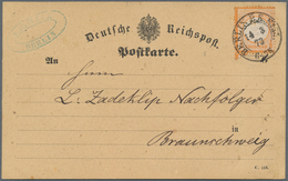 Deutsches Reich - Brustschild: 1872, Großer Schild ½ Gr. Orange Mit Doppelprägung Des Mittelstückes - Neufs