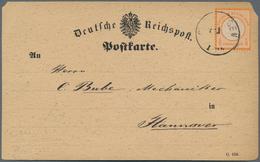 Deutsches Reich - Brustschild: 1872, Großer Schild ½ Gr. Orange Mit Doppelprägung Des Mittelstückes - Unused Stamps