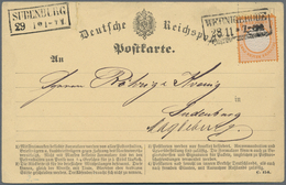 Deutsches Reich - Brustschild: 1872, Großer Schild ½ Gr. Orange Mit Doppelprägung Des Mittelstückes - Neufs