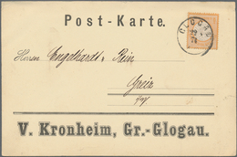 Deutsches Reich - Brustschild: 1872, Großer Schild ½ Gr. Orange Auf Privater Vordruck-Postkarte Mit - Ungebraucht