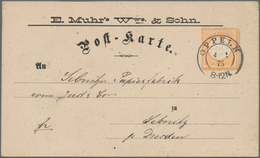 Deutsches Reich - Brustschild: 1872 Großer Schild ½ Gr Orange A. Vordruckkarte "E.Muhrs Wwe.&Sohn" M - Unused Stamps