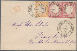 Deutsches Reich - Brustschild: 1872, Großer Schild ½ Gr. Orange Und Paar 1 Gr. Karmin Auf Brief Nach - Unused Stamps