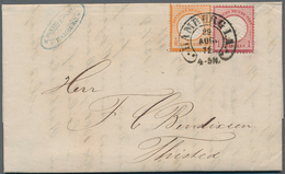 Deutsches Reich - Brustschild: 1872, 1/2 Gr Orange Und 1 Gr Karmin Je Großer Schild Glasklar Entwert - Unused Stamps