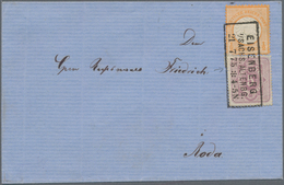 Deutsches Reich - Brustschild: 1872, Gr. Schild ½ Gr Als Ausgaben-MiF Mit 5 "PFENNIGE" Gelaufen Nach - Unused Stamps