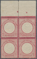 Deutsches Reich - Brustschild: 1872, Großer Schild 1 Gr. Karmin, Ungebrauchter Viererblock Mit Oberr - Unused Stamps