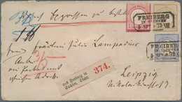 Deutsches Reich - Brustschild: 1872, Großer Schild 1 Gr, 2 Gr U. 5 Gr Als Dreifarben-Frankatur Auf P - Unused Stamps