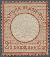 Deutsches Reich - Brustschild: 1872, Freimarke 2 1/2 Groschen Braunorange Mit Großem Brustschild, Sa - Ungebraucht