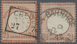 Deutsches Reich - Brustschild: 1872, Großer Schild 2½ Gr. In B-Farbe Lilabraun Und A-Farbe Rötlichbr - Ungebraucht