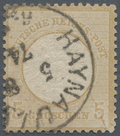 Deutsches Reich - Brustschild: 1872, Großer Schild 5 Gr. Graubraun Doppelprägung Des Mittelstückes M - Unused Stamps