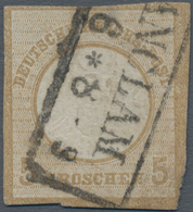 Deutsches Reich - Brustschild: 1872: 5 Gr. Ockerbraun, Geschnitten, Breitrandiges Feines Stück (rück - Nuevos