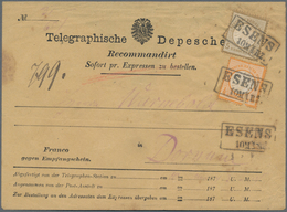 Deutsches Reich - Brustschild: 1872 Großer Schild 5 Gr. Und ½ Gr Auf TELEGRAPHISCHER DEPESCHE Mit Ra - Unused Stamps