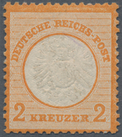 Deutsches Reich - Brustschild: 1872, Freimarke 2 Kreuzer Orange Mit Großem Brustschild, Sauber Ungeb - Unused Stamps