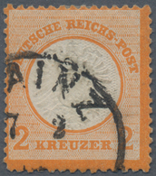 Deutsches Reich - Brustschild: 1872, Großer Schild 2 Kr. Orangerot Mit K1 "MAINZ 7 2 ..", Farbfrisch - Ungebraucht