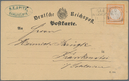 Deutsches Reich - Brustschild: 1872, Großer Schild 2 Kr. Orange Als EINZELFRANKATUR Auf Postkarte Mi - Nuevos