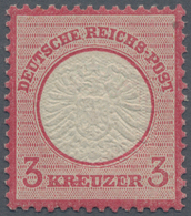 Deutsches Reich - Brustschild: 1872, Großer Schild 3 Kr. Karmin POSTFRISCH Mit Doppelprägung Des Mit - Unused Stamps