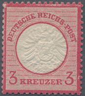 Deutsches Reich - Brustschild: 1872, Großer Schild 3 Kr. Karmin Ungebraucht Mit Doppelprägung Des Mi - Neufs
