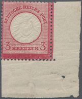 Deutsches Reich - Brustschild: 1872, Großer Schild 3 Kr. Karmin Ungebraucht Mit Doppelprägung Des Mi - Neufs