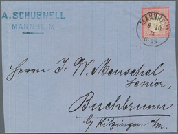 Deutsches Reich - Brustschild: 1872, Großer Schild 3 Kr. Karmin Doppelprägung Des Mittelstückes Auf - Ungebraucht