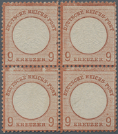 Deutsches Reich - Brustschild: 1874, Großer Schild 9 Kr. Braunorange Im Viererblock Ungebraucht Mit - Ungebraucht