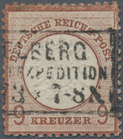 Deutsches Reich - Brustschild: 1872, Großer Schild 9 Kr. In C-Farbe Braun Mit Ra3 "HEIDELBERG ...73" - Neufs