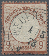 Deutsches Reich - Brustschild: 1872, 9 Kreuzer Großer Schild Sauber Gestempelt, Sign. Und Tief Gepr. - Ungebraucht
