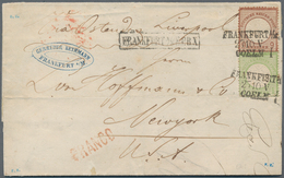 Deutsches Reich - Brustschild: 1872, Großer Schild 9 Kr Lilabraun Und 1 Kr Grün Auf Faltbrief Mit Ba - Unused Stamps