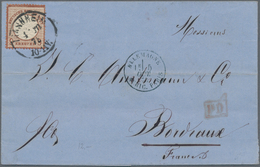 Deutsches Reich - Brustschild: 1872, Großer Schild 9 Kr. Violettbraun Als Einzelfrankatur Auf Faltbr - Neufs