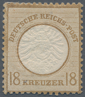 Deutsches Reich - Brustschild: 1872, Großer Schild 5 Gr. Graubraun Ungebraucht Mit Doppelprägung Des - Ungebraucht