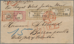 Deutsches Reich - Brustschild: 1874, ÜBERSEE-BRIEF MIT ZWEI PAAREN 18 KREUZER GROSSER SCHILD: Großer - Unused Stamps