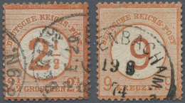 Deutsches Reich - Brustschild: 1874, 2 1/2 Gr Auf 2 1/2 Gr Braunorange Und 9 Kreuzer Auf 9 Kreuzer B - Neufs