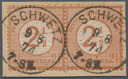 Deutsches Reich - Brustschild: 1874, 2 1/2 Gr. Perfektes Waagerechtes Zentriertes Luxuspaar, Glaskla - Neufs