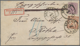 Deutsches Reich - Brustschild: 1875, 2 1/2 A. 2 1/2 Gr Rotbraun Großer Brustschild U. 5 Pfennige Vio - Unused Stamps